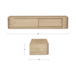Round Off Floating Console Table FURNITURE - console table Moe's Furniture