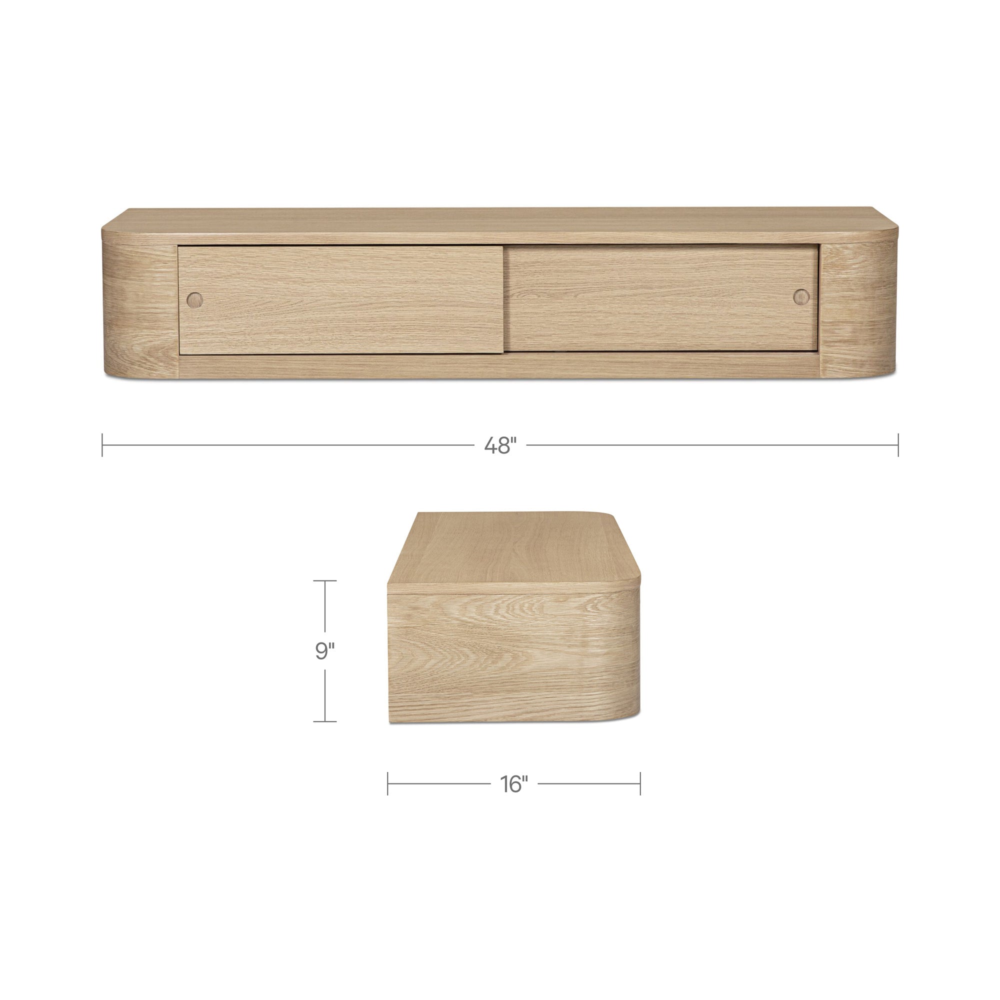 Round Off Floating Console Table FURNITURE - console table Moe's Furniture