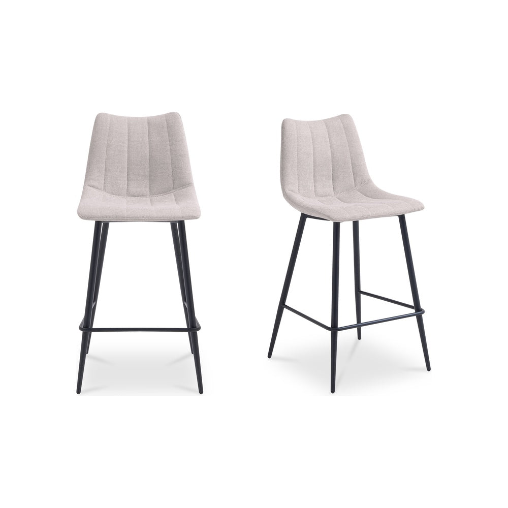 Izzy Counter Stool Set of Two FURNITURE - counter stool Moe's Furniture Beige Counter