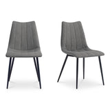Izzy Dining Chair Set of Two Furniture - Dining Chairs Moe's Furniture Grey