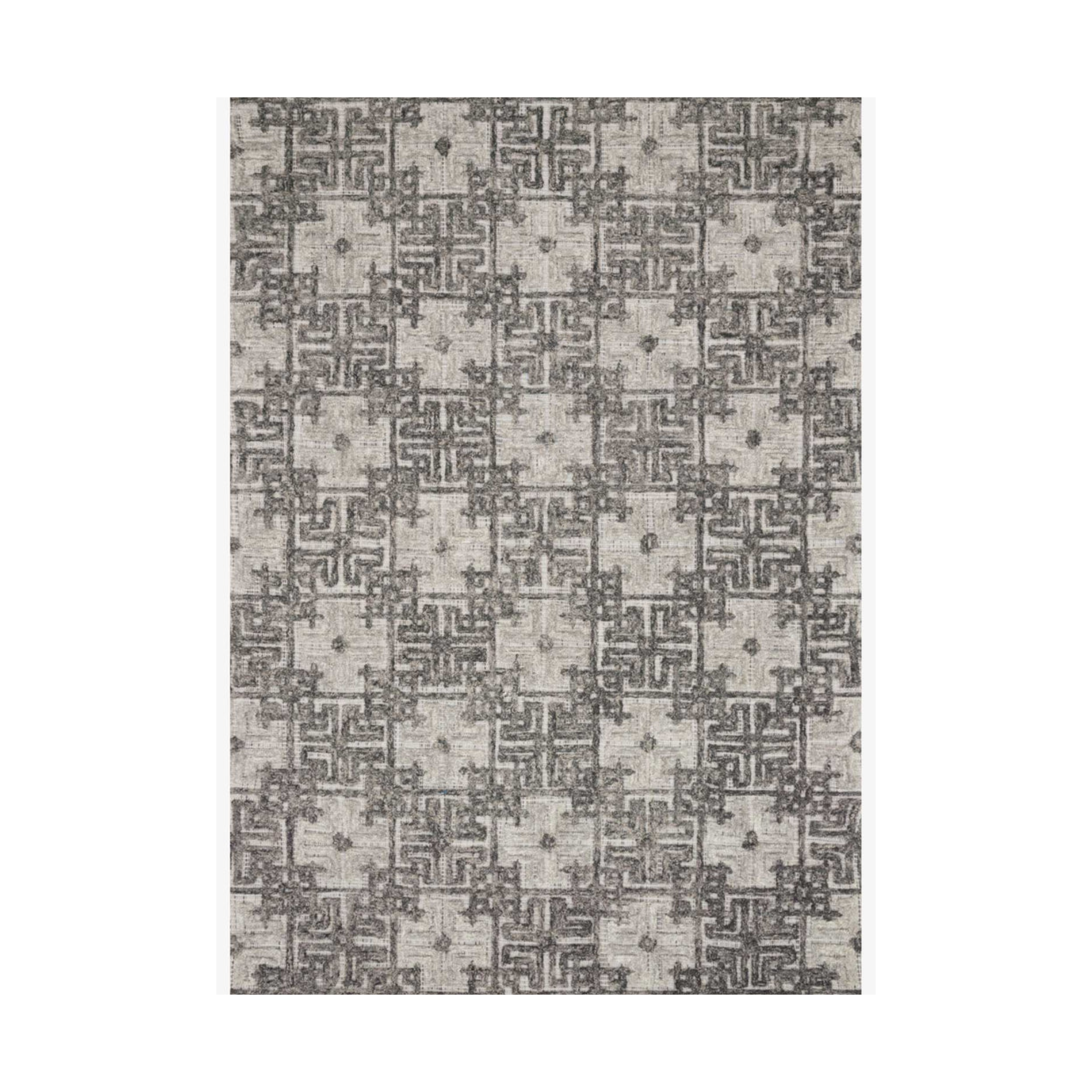 Loloi Ehren Charcoal / Fog Rug, 18" x 18" Sample
