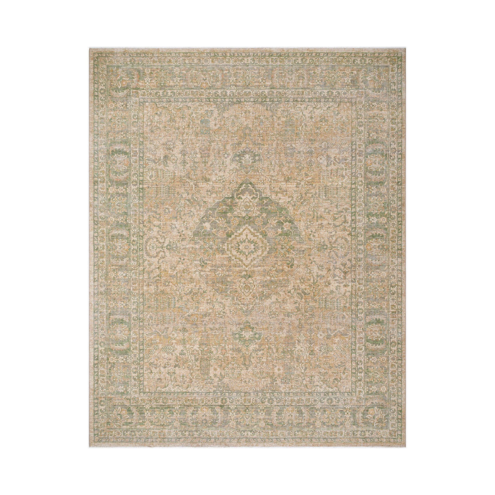 Once Upon a Time Moss / Gold Rug RUGS - wool Surya 1'11" x 2'11"