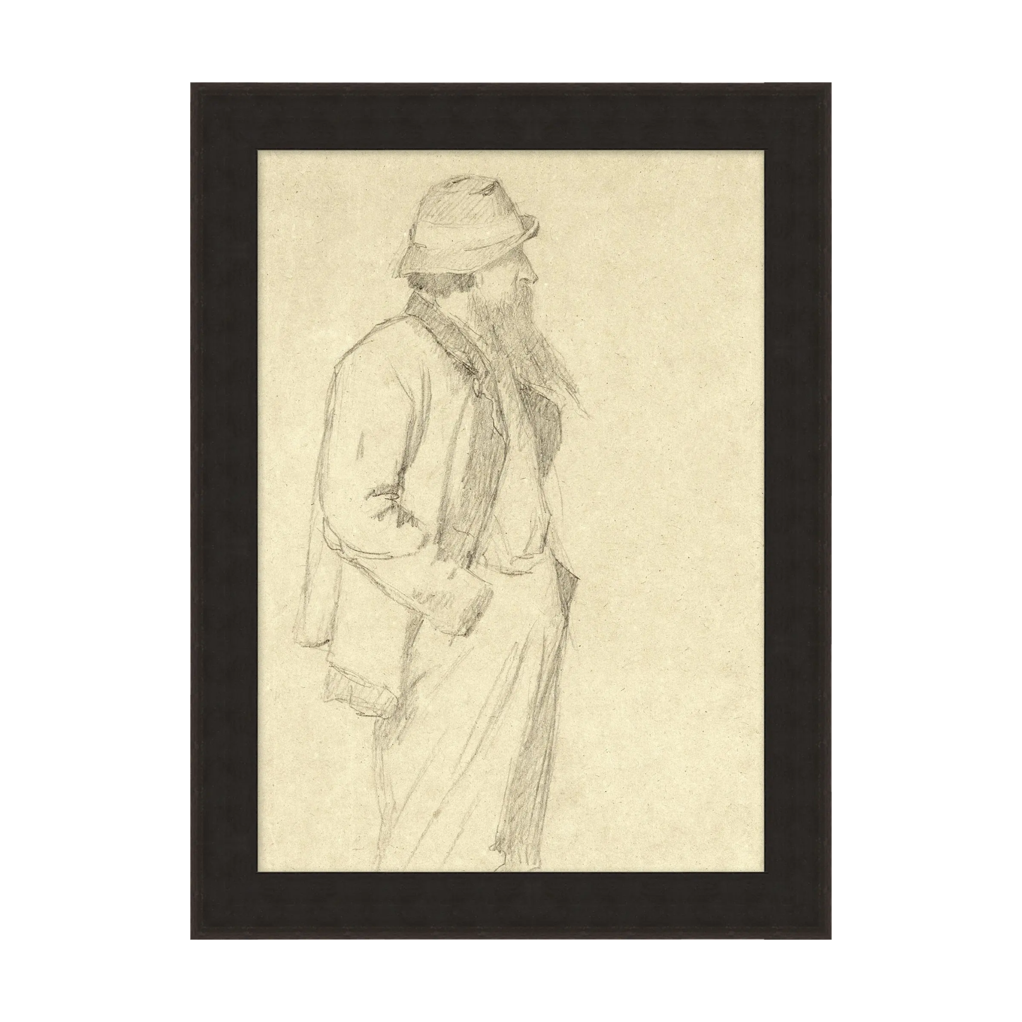 IN STORE - "Pondering Captain" Framed Art Print ARTWORK - in store Wendover Art Group