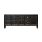 Reid 10 drawer Reclaimed Wood Sideboard 7 - FURNITURE - sideboard/cabinet Hauer Market Distressed Black