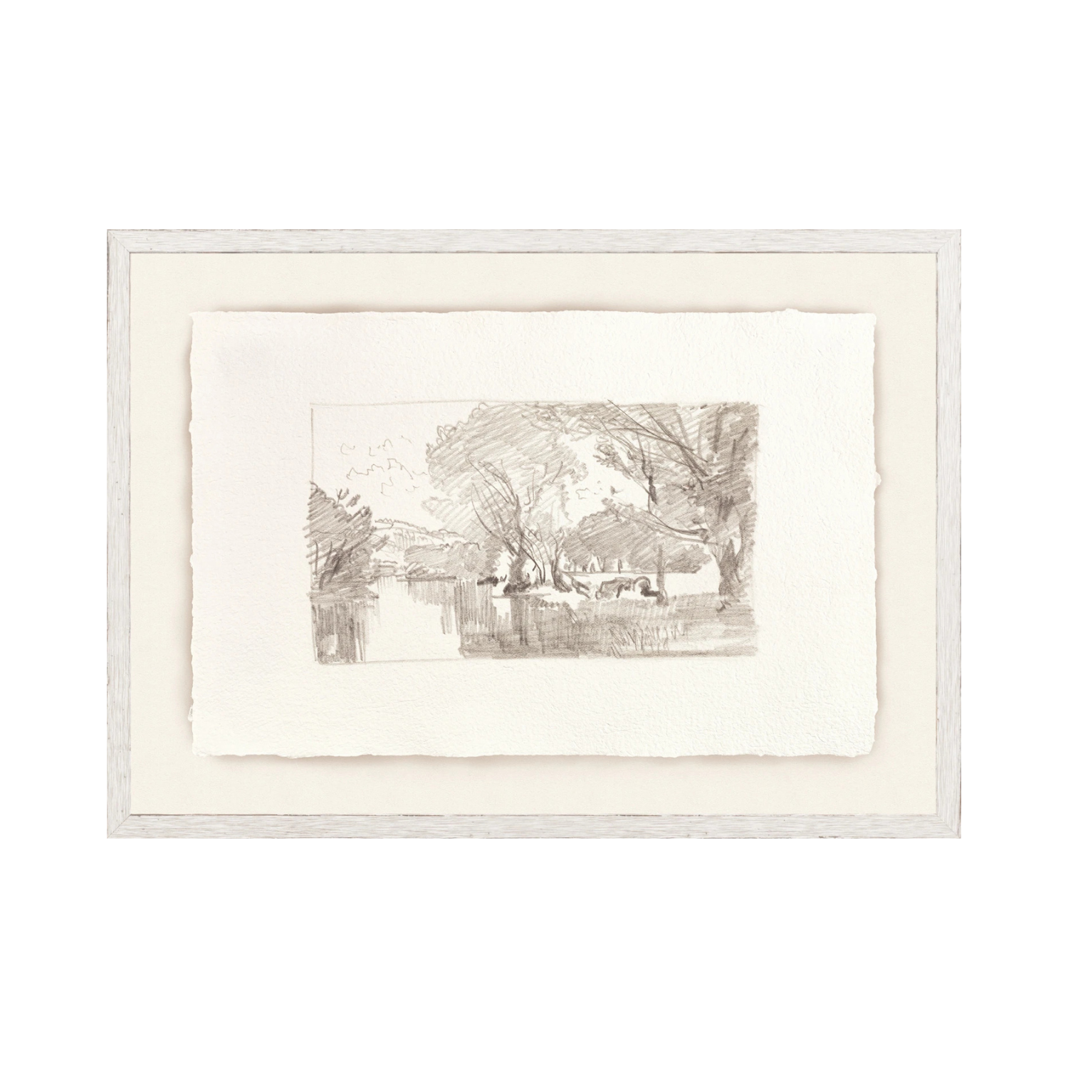 "Landscape Sketch VI C.1892 " Framed Art Print