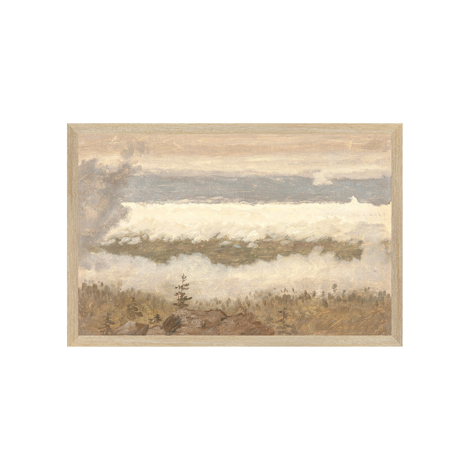 "Hudson River School - Clouds from the Catskills 1870" Framed Art Print