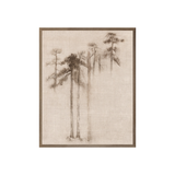 "Ink Wash Pines" Framed Art Print