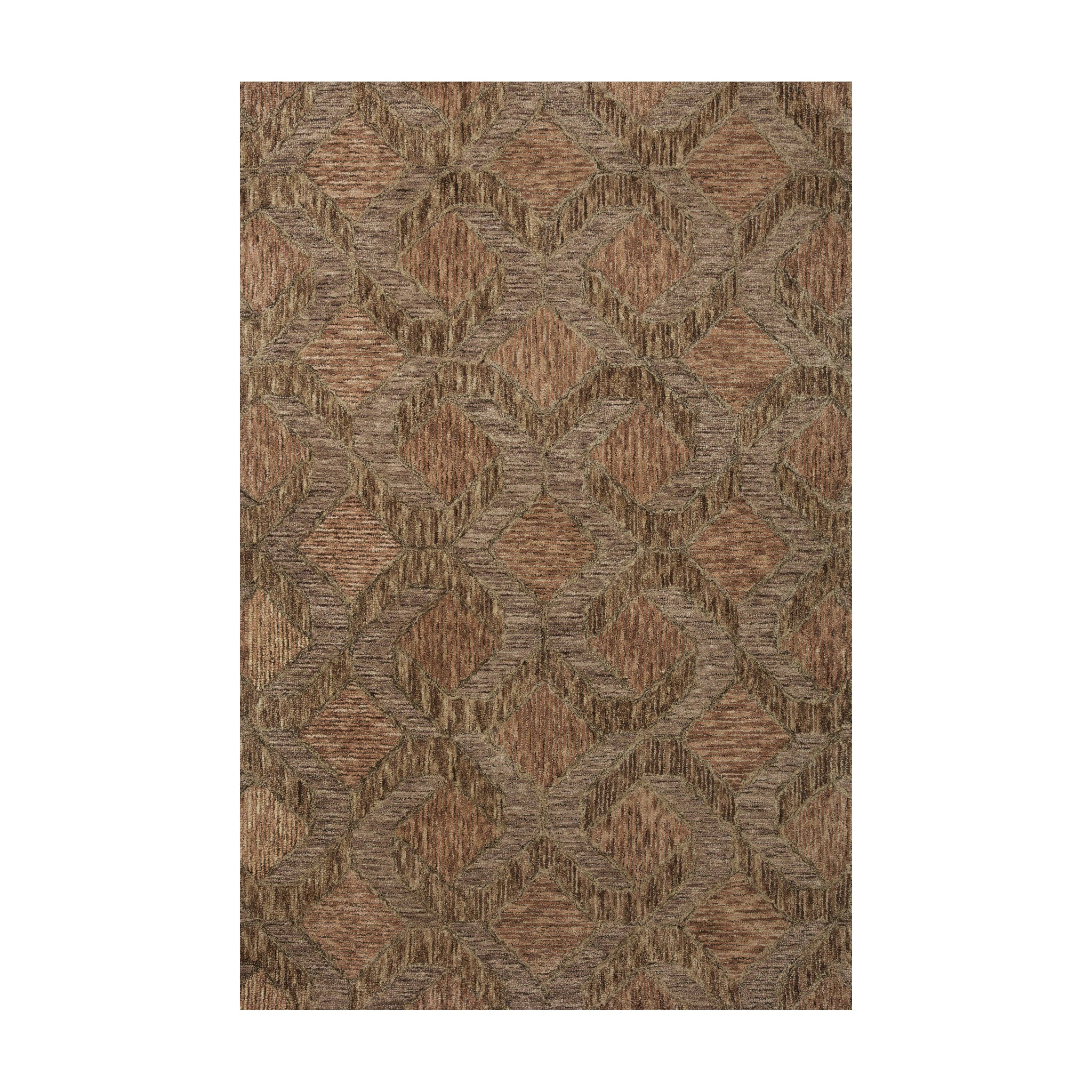 Loloi Varena Rust / Bark Rug RUGS - wool Loloi 18" x 18"