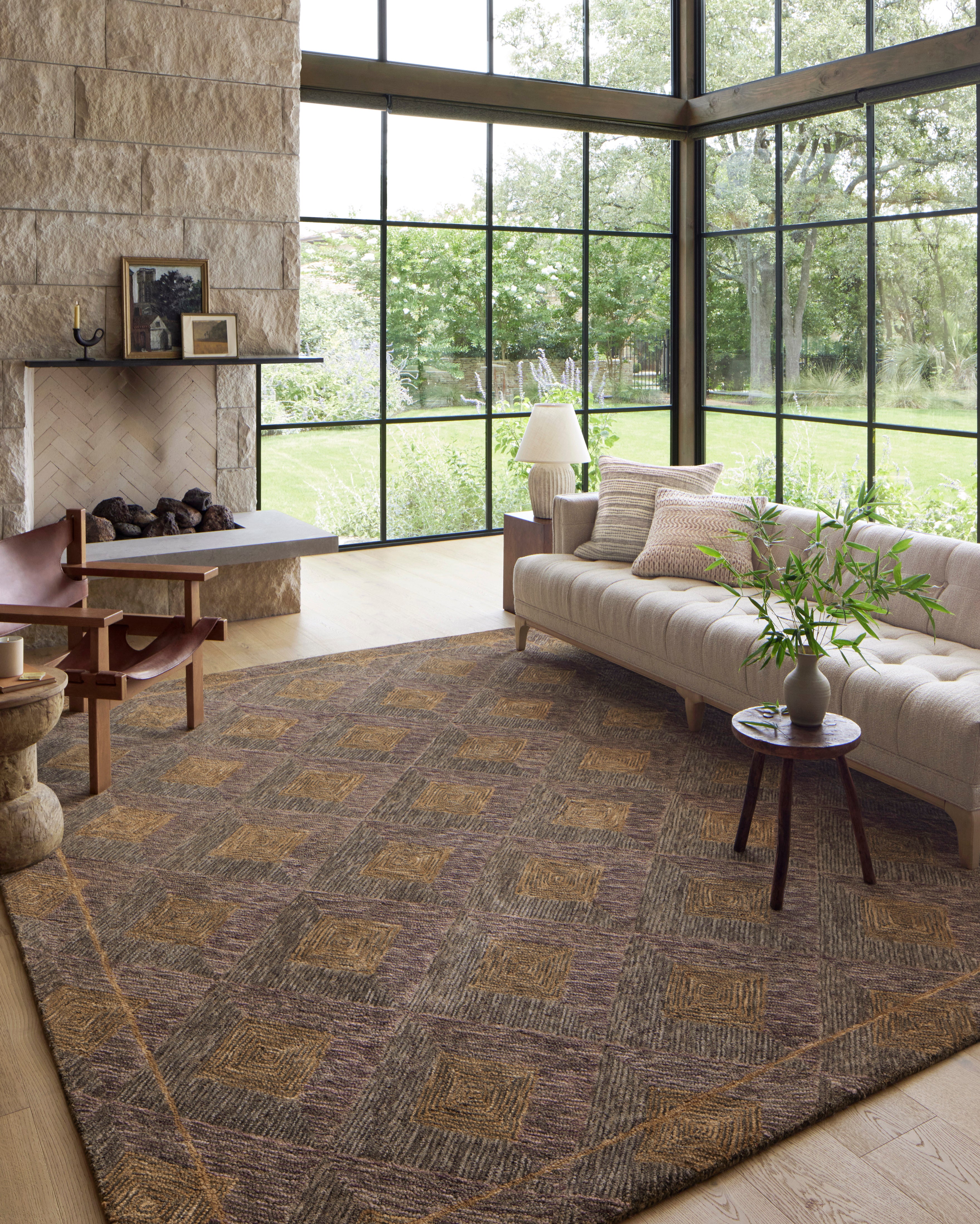 Loloi Varena Plum / Gold Rug RUGS - wool Loloi