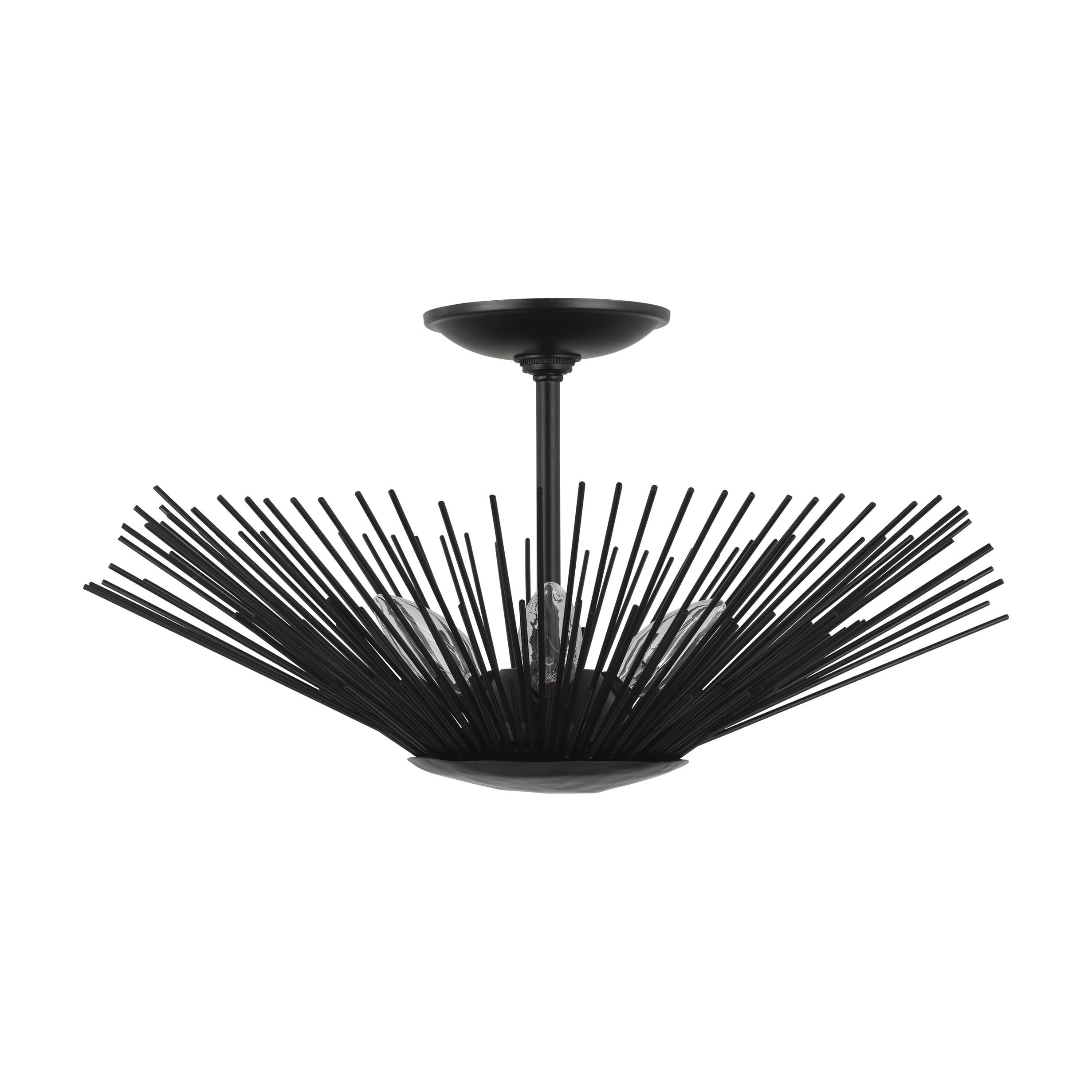 Helios Large Semi-Flush Mount LIGHTING - flush mount Visual Comfort - Studio Aged Iron