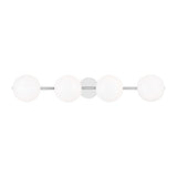 Lune 4-Light Vanity Sconce LIGHTING - vanity Visual Comfort Chrome