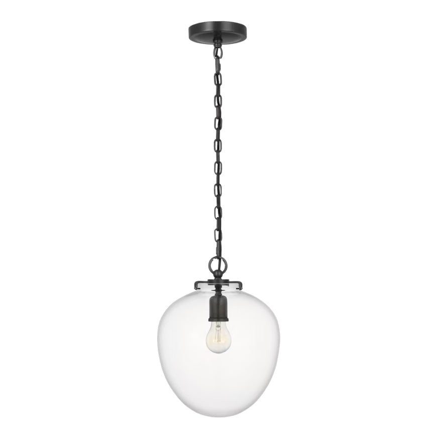 Katie Acorn Pendant LIGHTING - pendant Visual Comfort - Signature Bronze Clear Glass