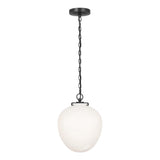 Katie Acorn Pendant LIGHTING - pendant Visual Comfort - Signature Bronze White Glass