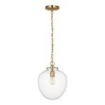 Katie Acorn Pendant LIGHTING - pendant Visual Comfort - Signature Antique Brass Clear Glass