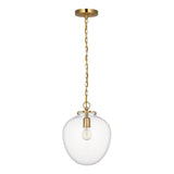 Katie Acorn Pendant LIGHTING - pendant Visual Comfort - Signature Antique Brass Clear Glass