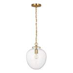 Katie Acorn Pendant LIGHTING - pendant Visual Comfort - Signature Antique Brass Seeded Glass