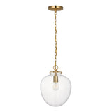 Katie Acorn Pendant LIGHTING - pendant Visual Comfort - Signature Antique Brass Seeded Glass