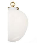 STORE FIXTURE - Katie Acorn Pendant - Antique Brass/White Glass LIGHTING - store fixture Visual Comfort - Signature
