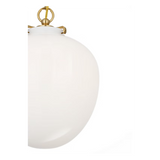 STORE FIXTURE - Katie Acorn Pendant - Antique Brass/White Glass LIGHTING - store fixture Visual Comfort - Signature