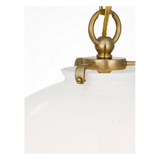 STORE FIXTURE - Katie Acorn Pendant - Antique Brass/White Glass LIGHTING - store fixture Visual Comfort - Signature