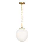 STORE FIXTURE - Katie Acorn Pendant - Antique Brass/White Glass LIGHTING - store fixture Visual Comfort - Signature