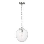 Katie Acorn Pendant LIGHTING - pendant Visual Comfort - Signature Polished Nickel Seeded Glass