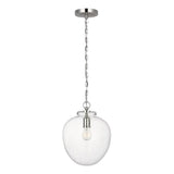 Katie Acorn Pendant LIGHTING - pendant Visual Comfort - Signature Polished Nickel Seeded Glass