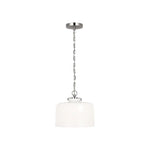 Katie Dome Pendant LIGHTING - pendant Visual Comfort - Signature Polished Nickel White Glass