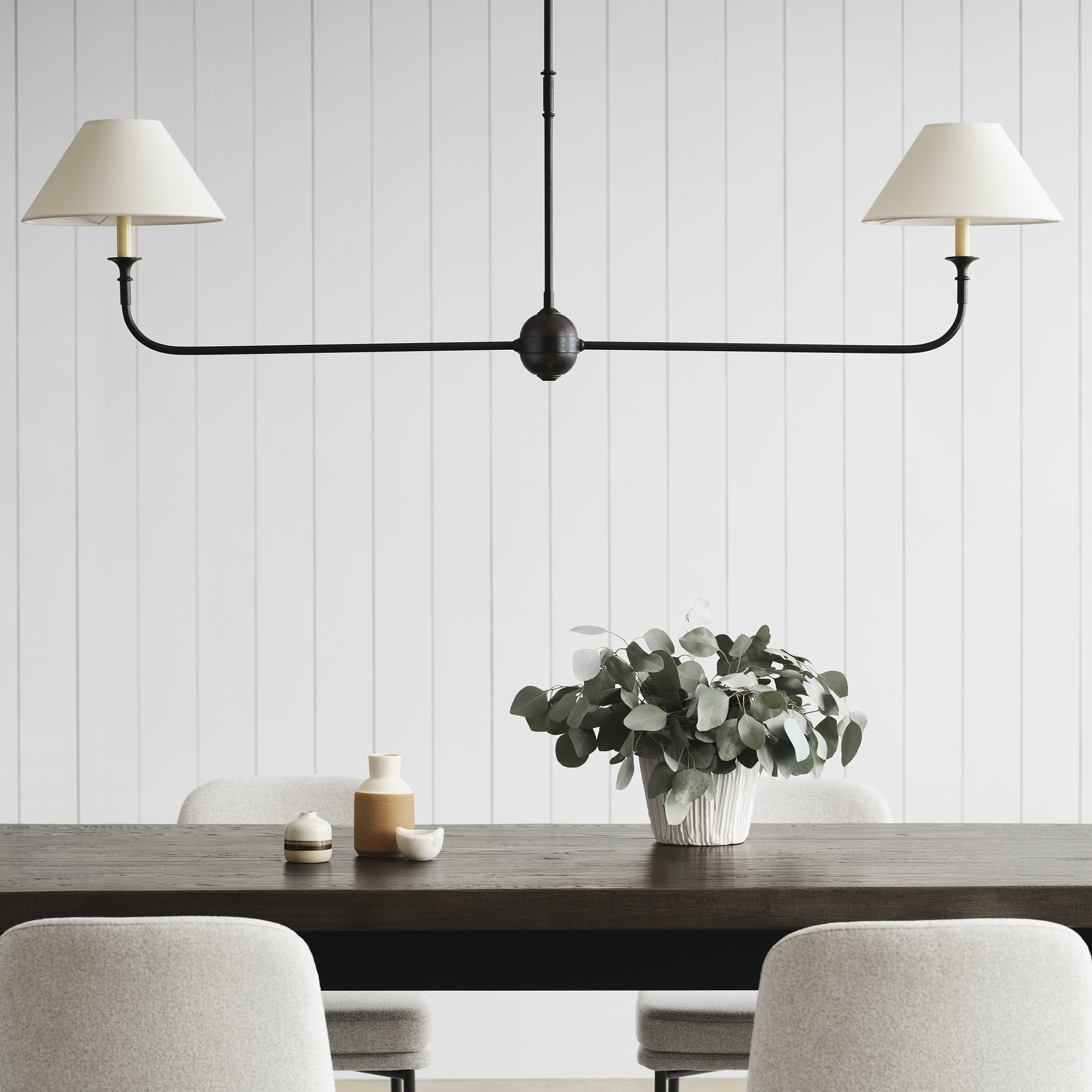Piaf Large Two Light Linear Pendant LIGHTING - pendant Visual Comfort