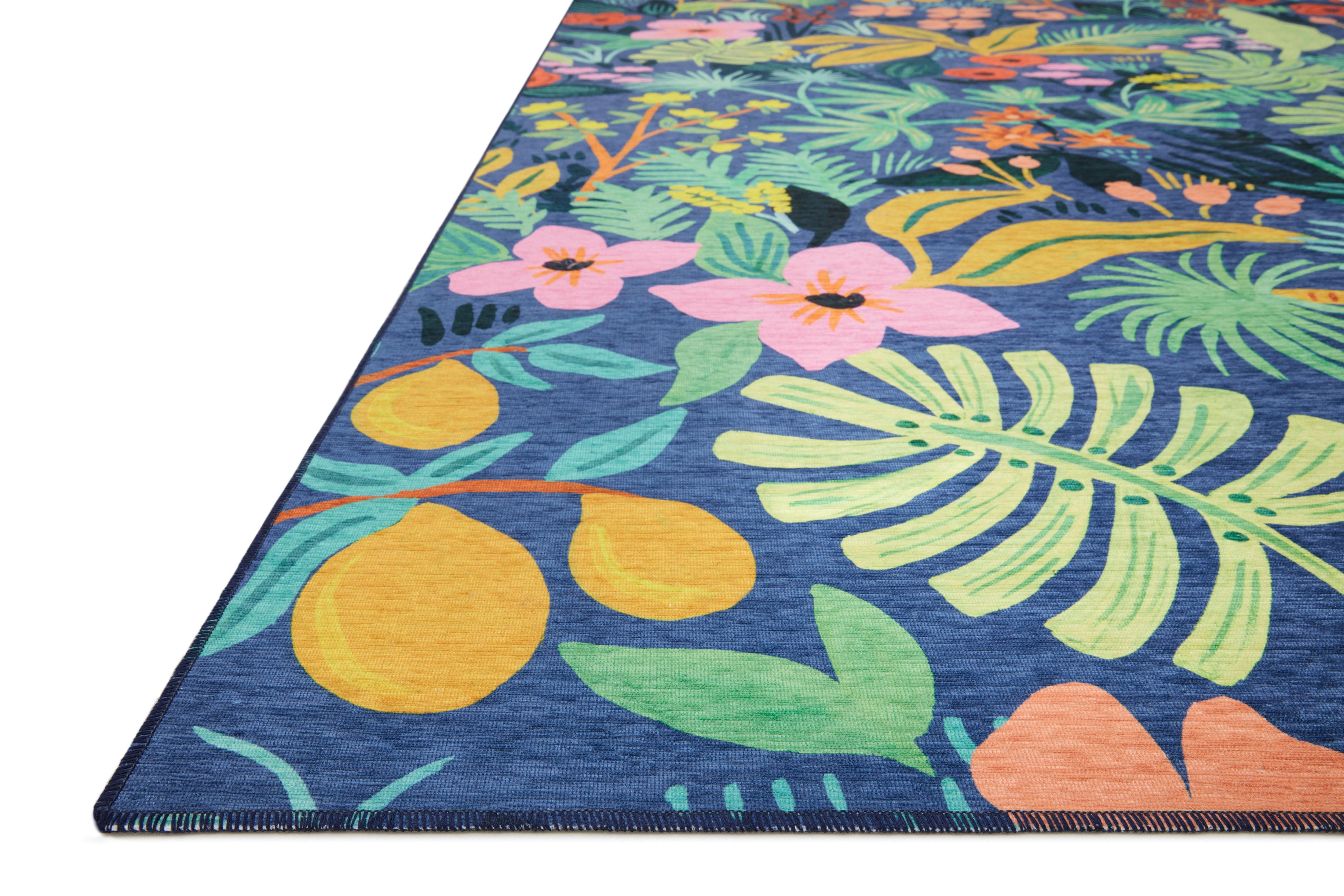 Rifle Paper Co. x Loloi Veranda Blue Rug RUGS - synthetic Loloi