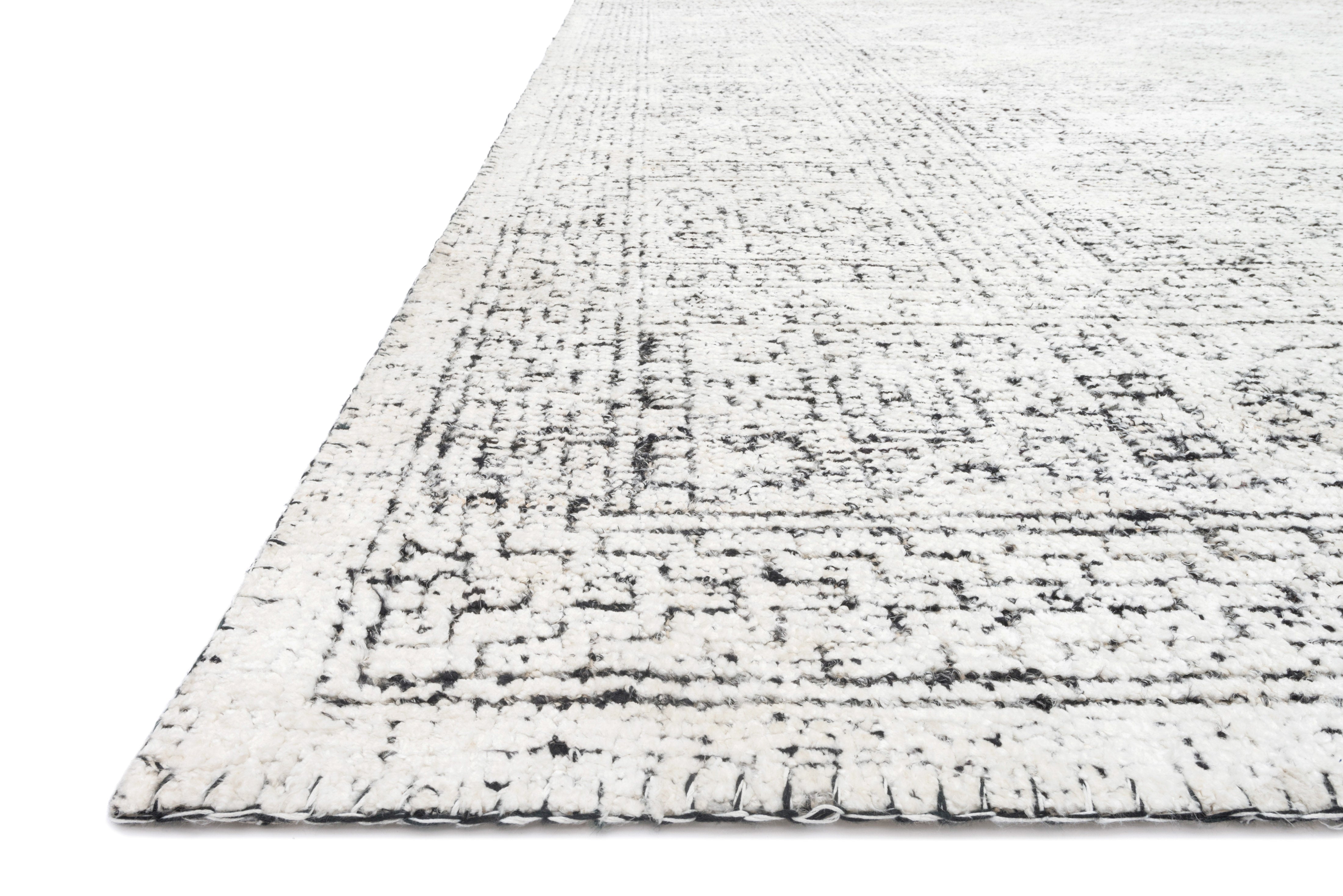Loloi Vestige White / Black Rug RUGS - cotton Loloi