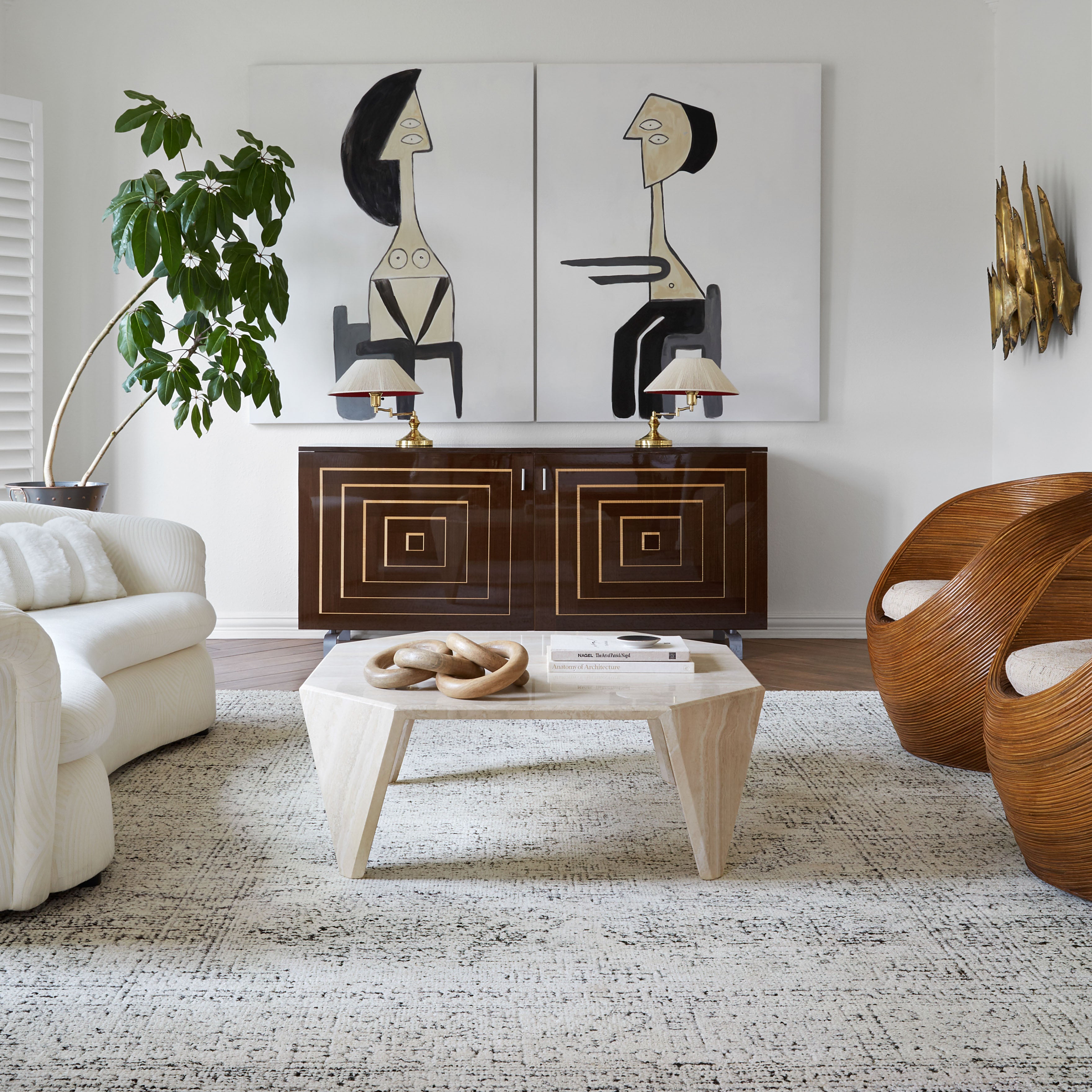 Loloi Vestige White / Black Rug RUGS - cotton Loloi