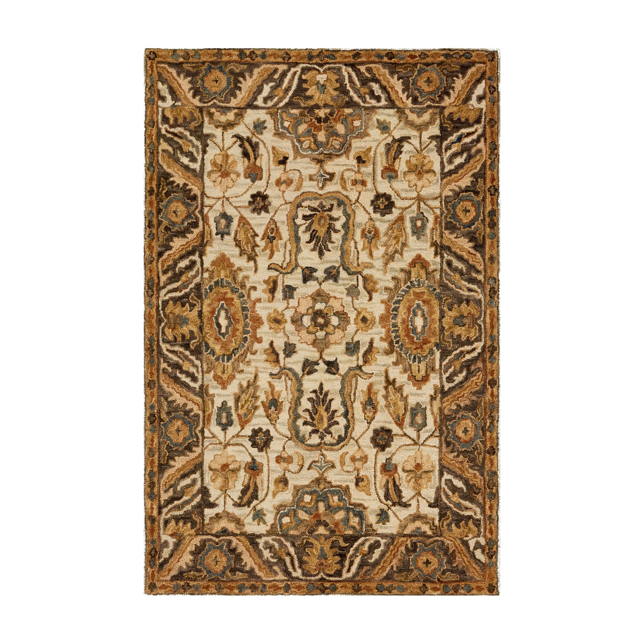 Loloi Victoria Ivory / Dk Taupe Rug RUGS - wool Loloi 18" x 18"