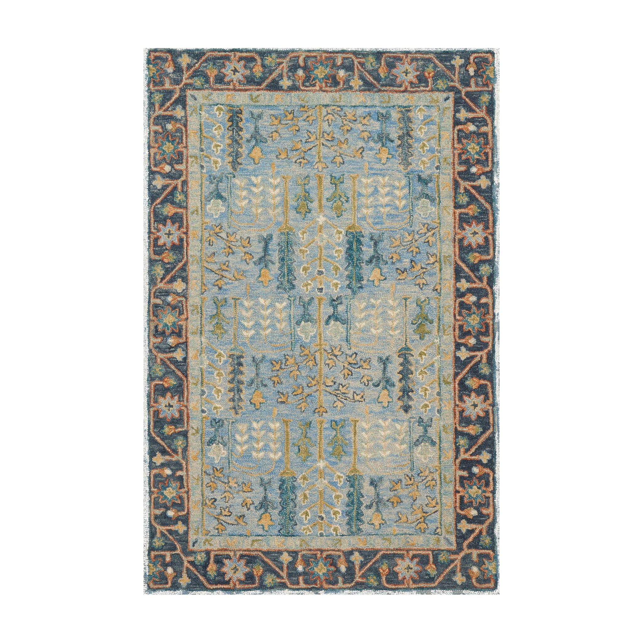 Loloi Victoria Lt Blue / Dk Blue Rug RUGS - wool Loloi 18" x 18"