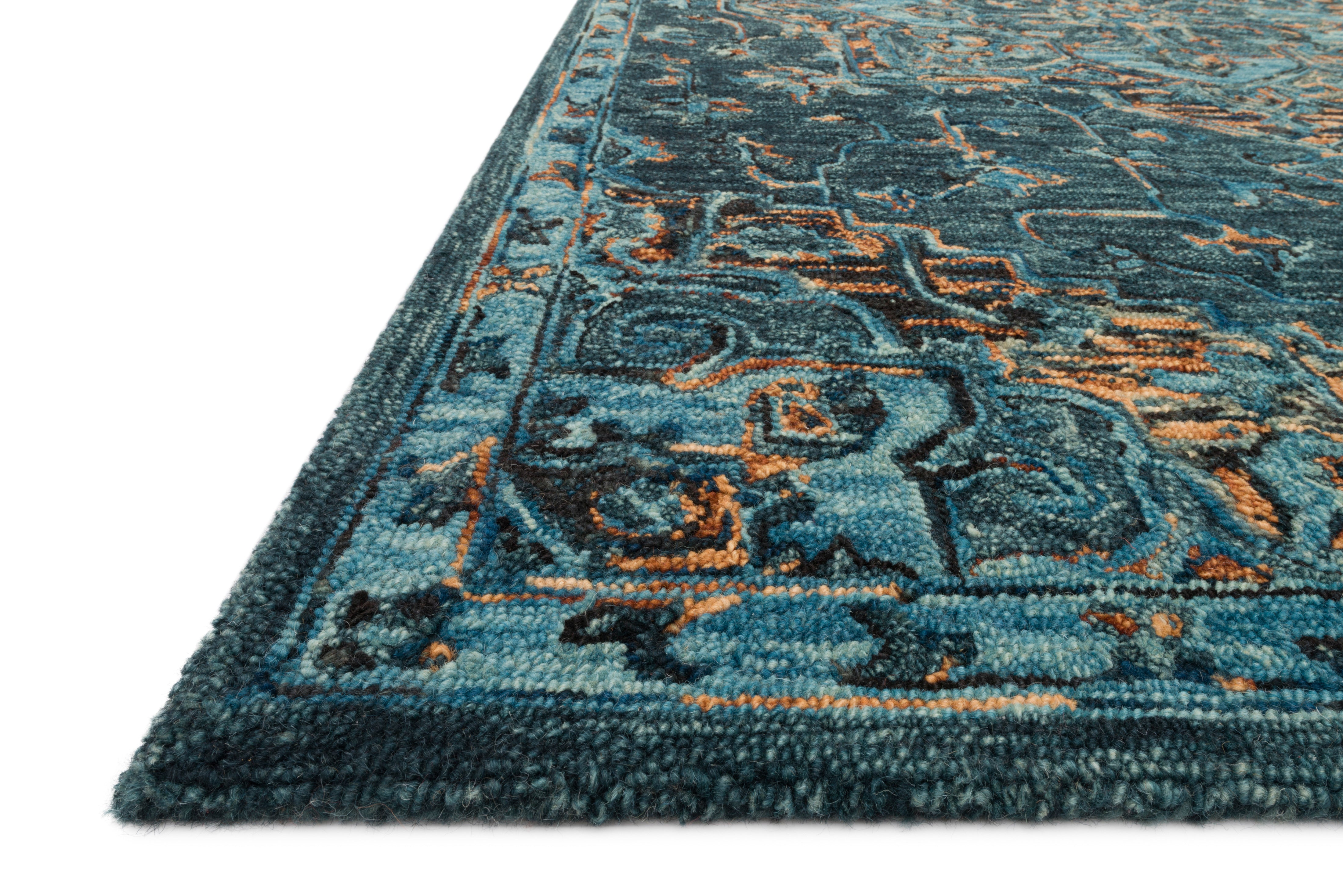 Loloi Victoria Teal / Multi Rug RUGS - wool Loloi
