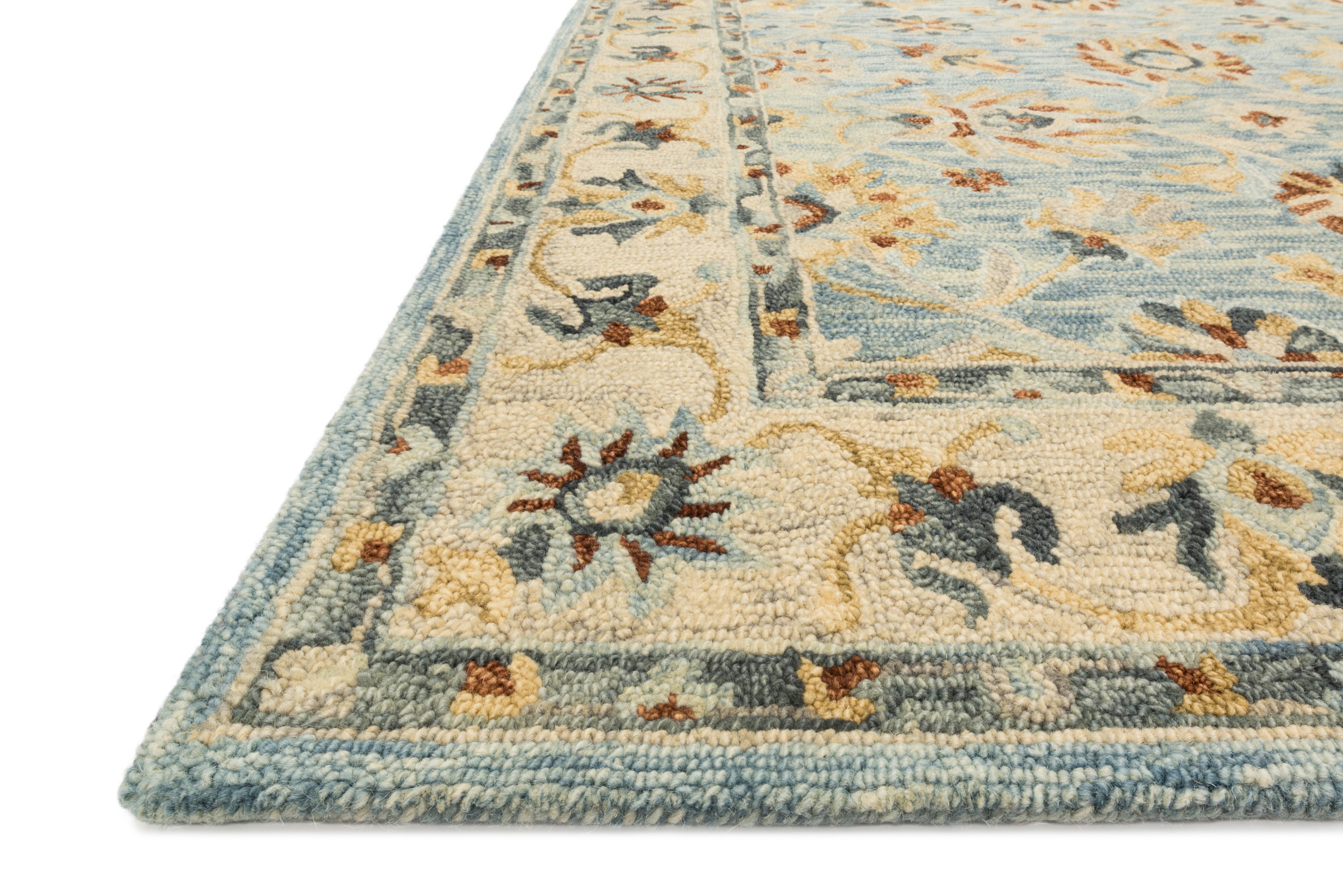 Loloi Victoria Lt. Blue / Natural Rug RUGS - wool Loloi