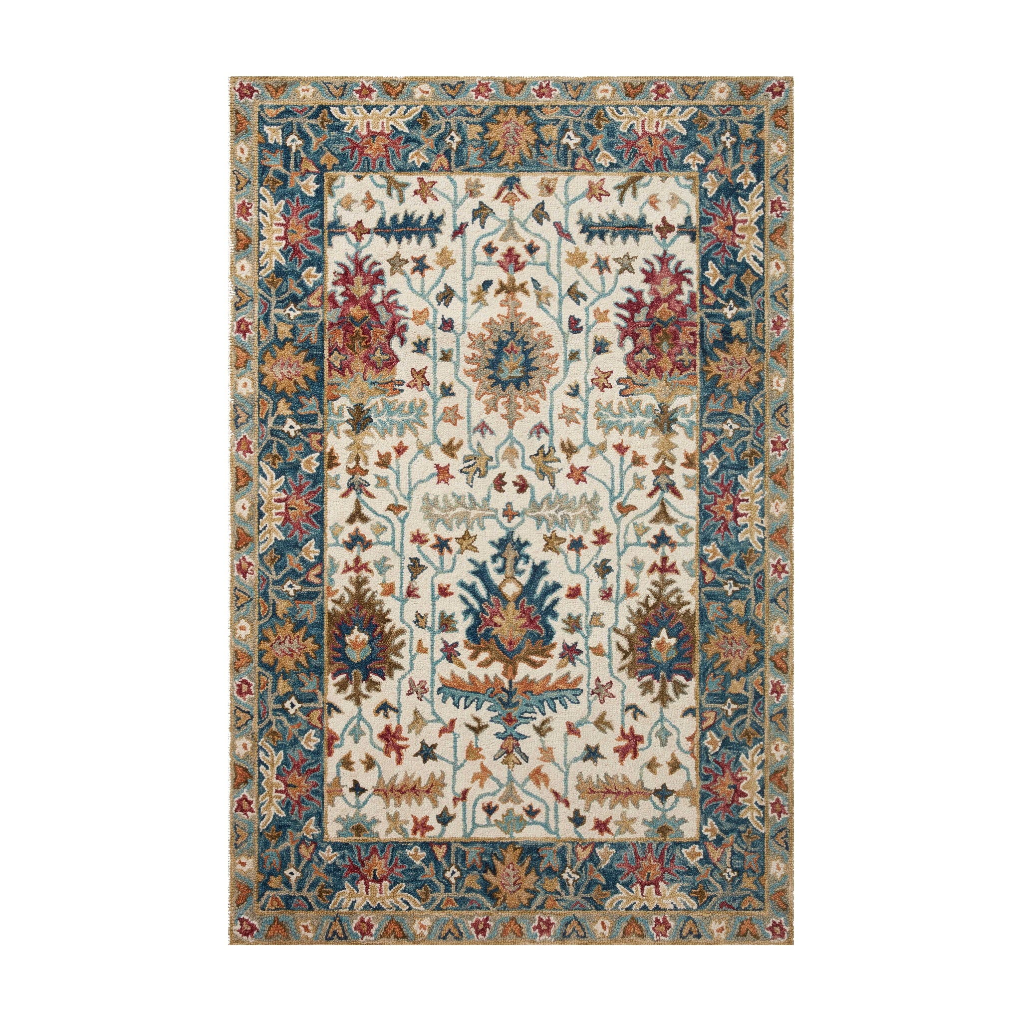 Loloi Victoria Ivory / Sky Runner Rug RUGS - wool Loloi 2'6" x 7'6"