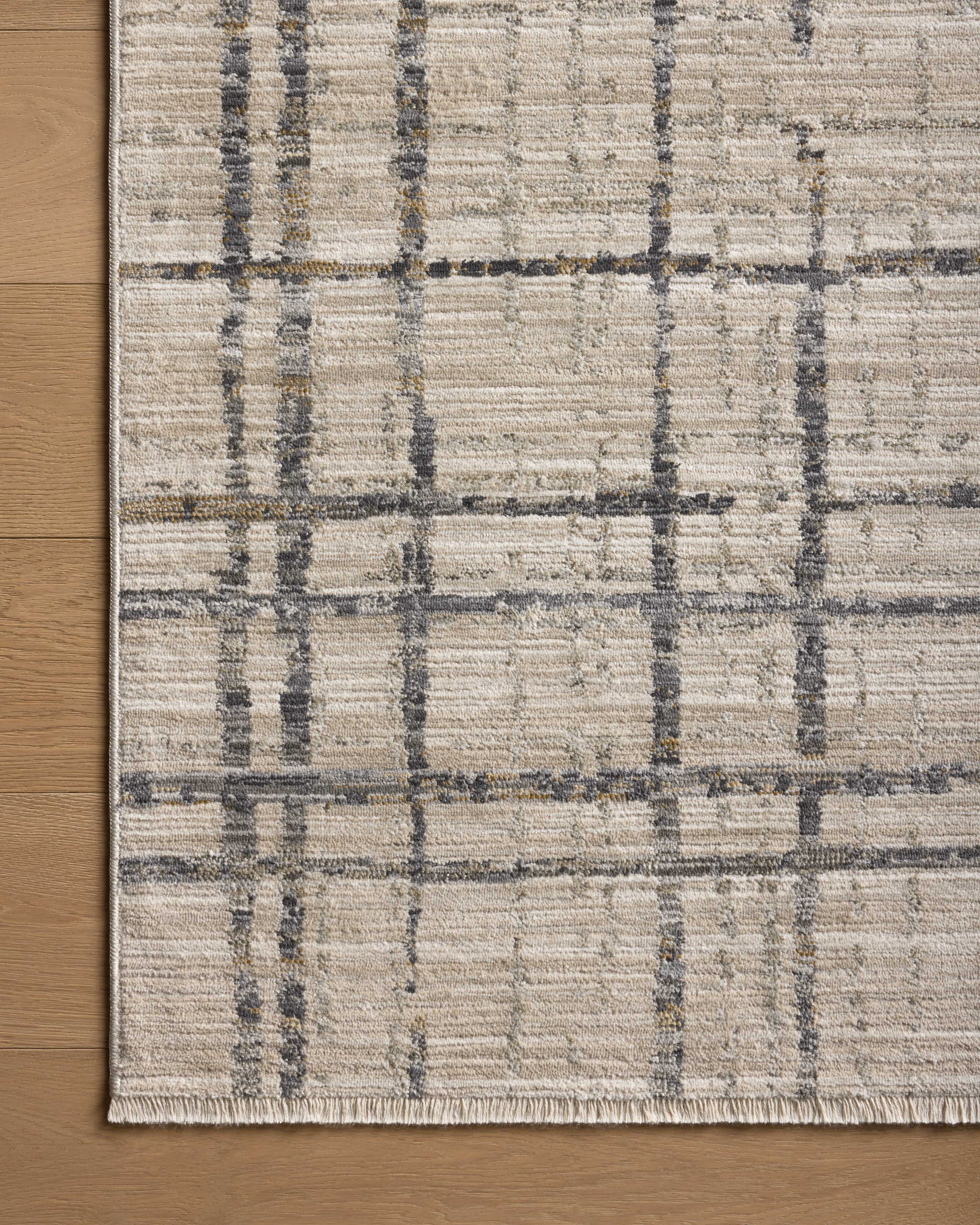 Loloi Wade Beige / Midnight Square Rug RUGS - synthetic Loloi