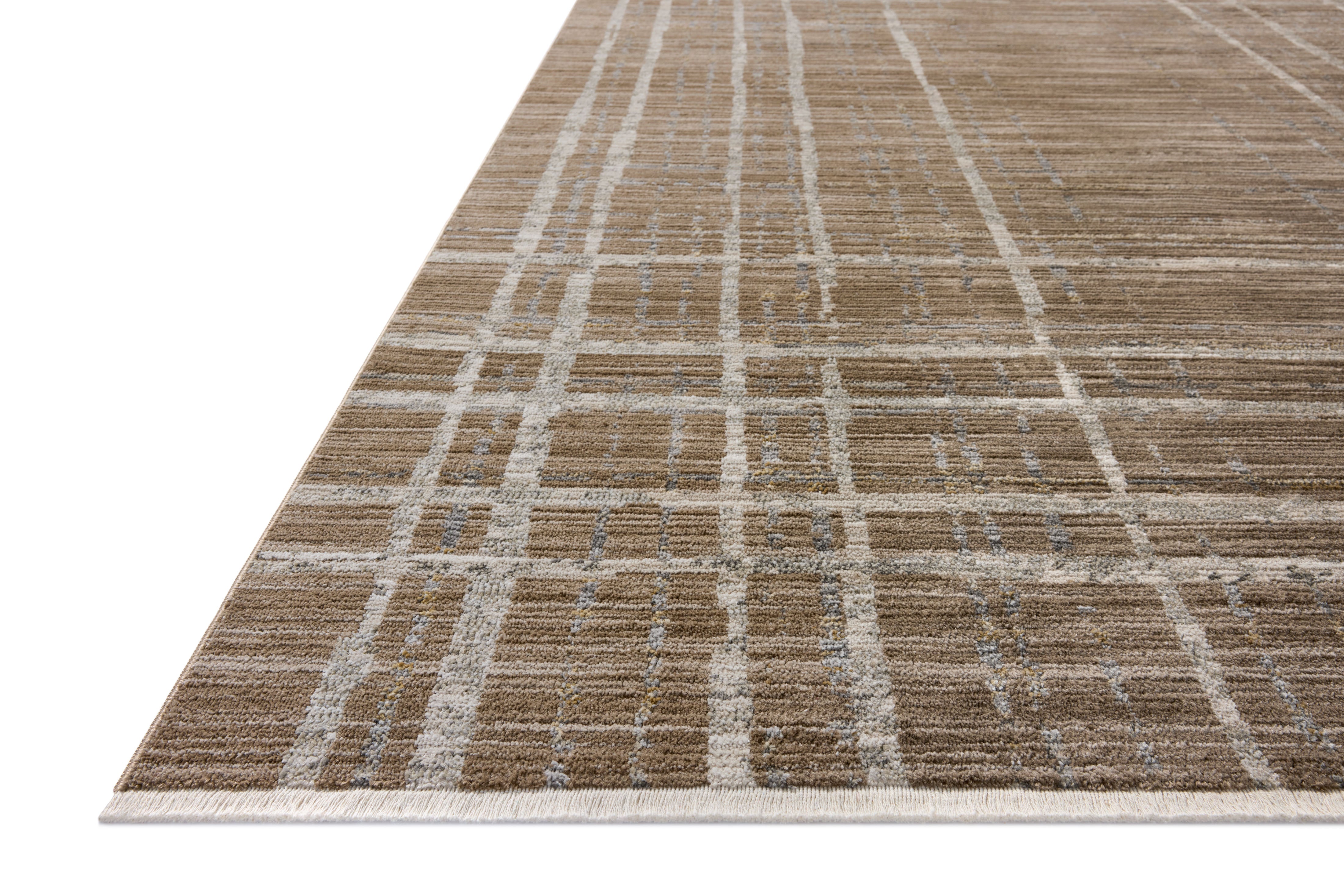 Loloi Wade Brown / Stone Square Rug RUGS - synthetic Loloi