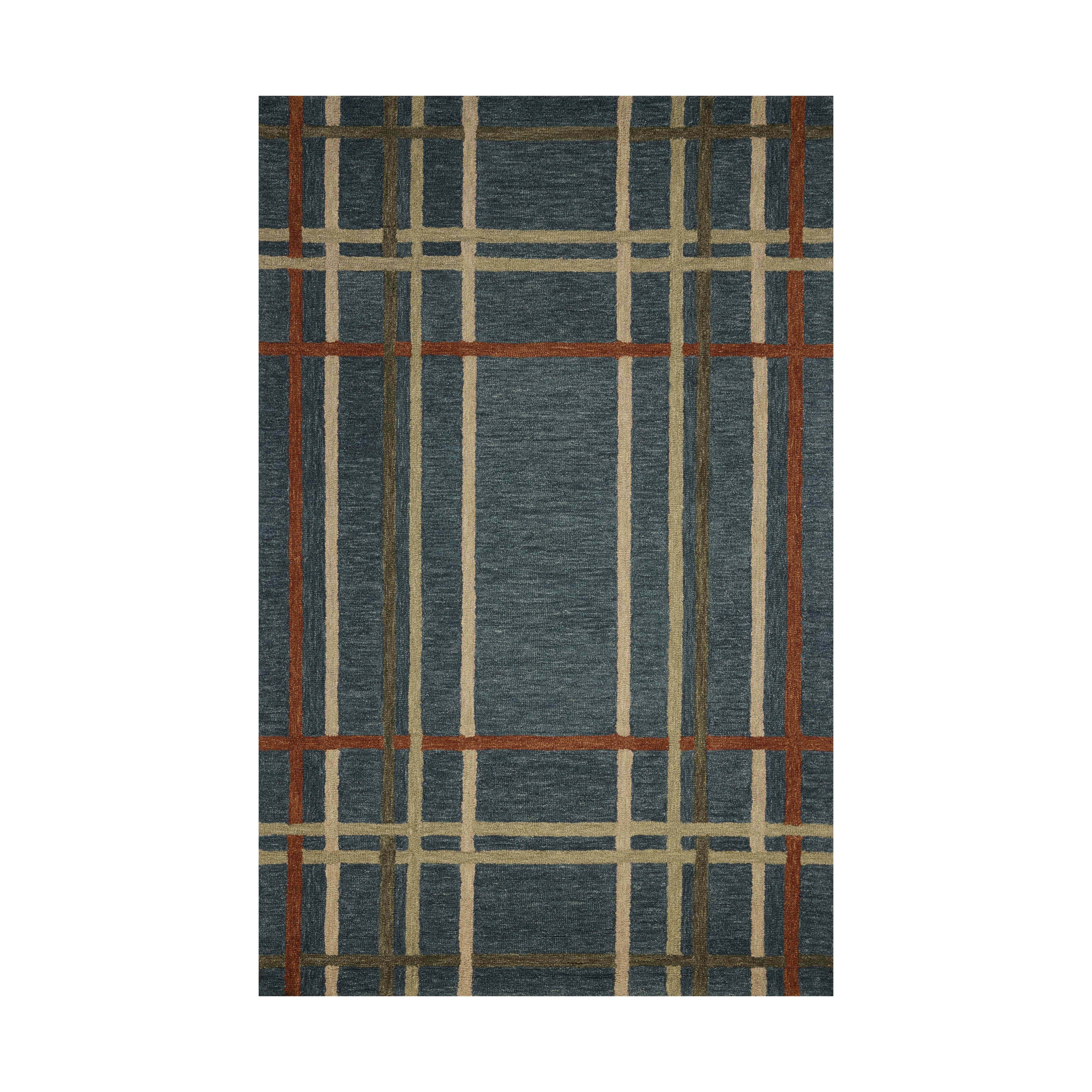 Magnolia Home by Joanna Gaines x Loloi Waylon Denim / Multi Rug RUGS - wool Loloi 18" x 18" sample