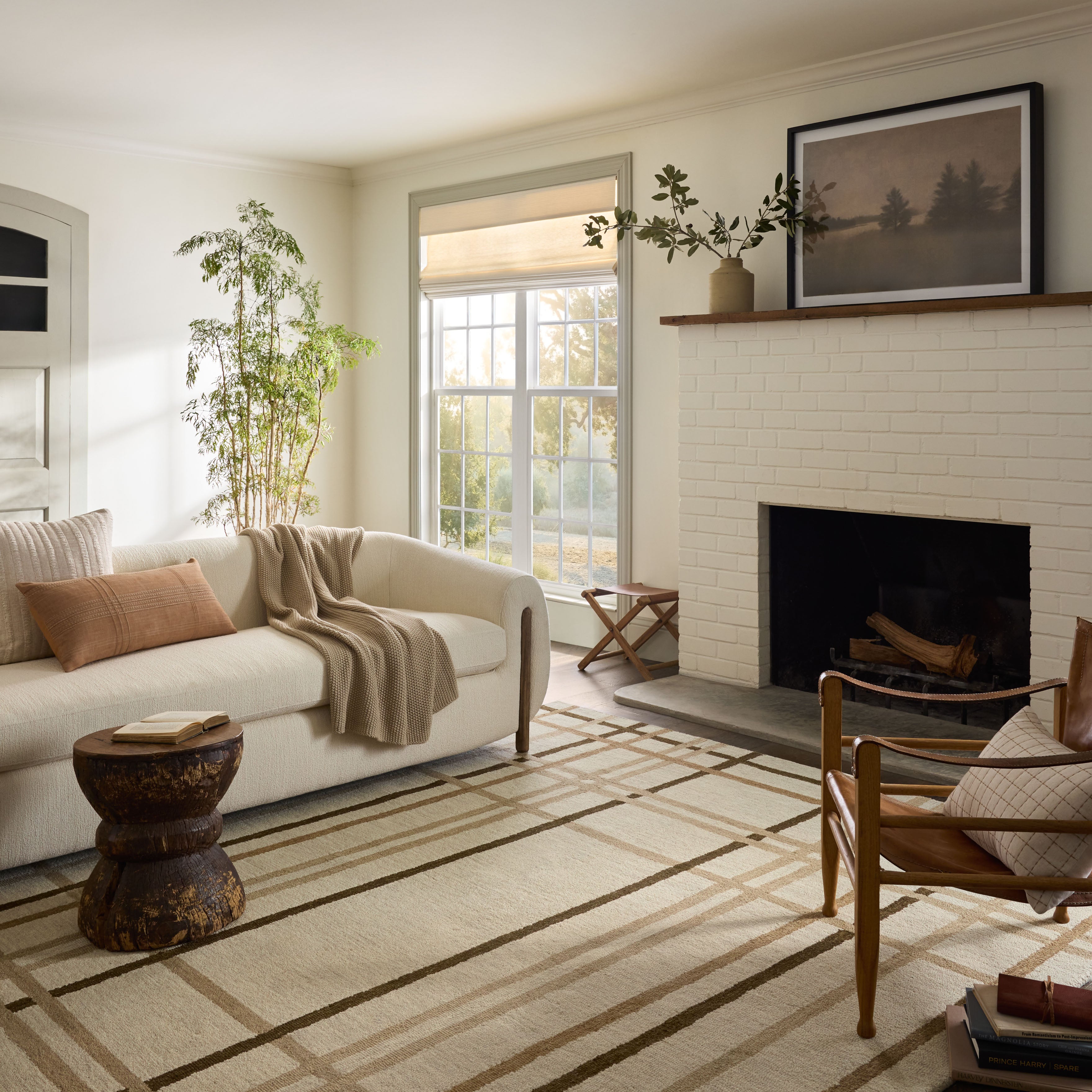 Magnolia Home by Joanna Gaines x Loloi Waylon Natural / Bark Rug RUGS - wool Loloi