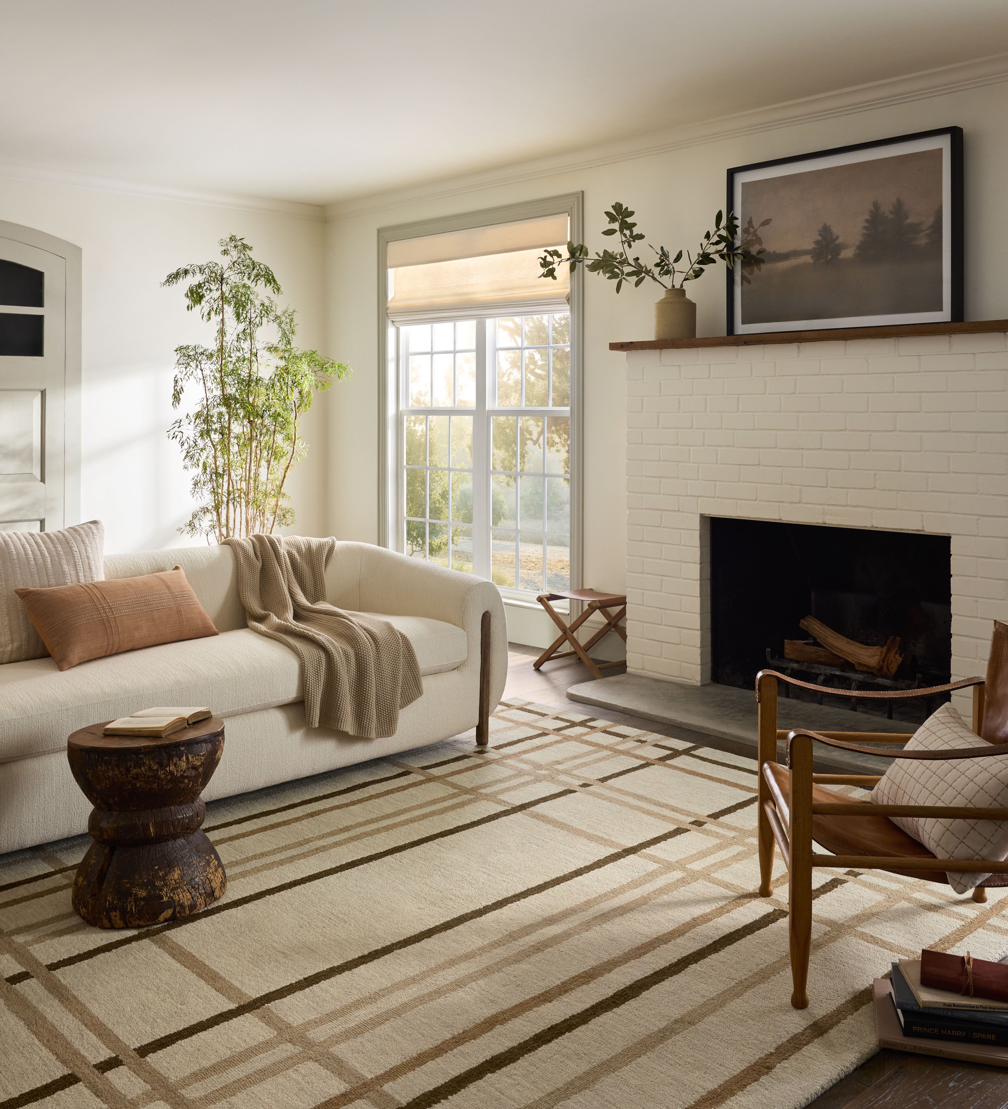 Magnolia Home by Joanna Gaines x Loloi Waylon Natural / Bark Rug RUGS - wool Loloi 18" x 18" sample