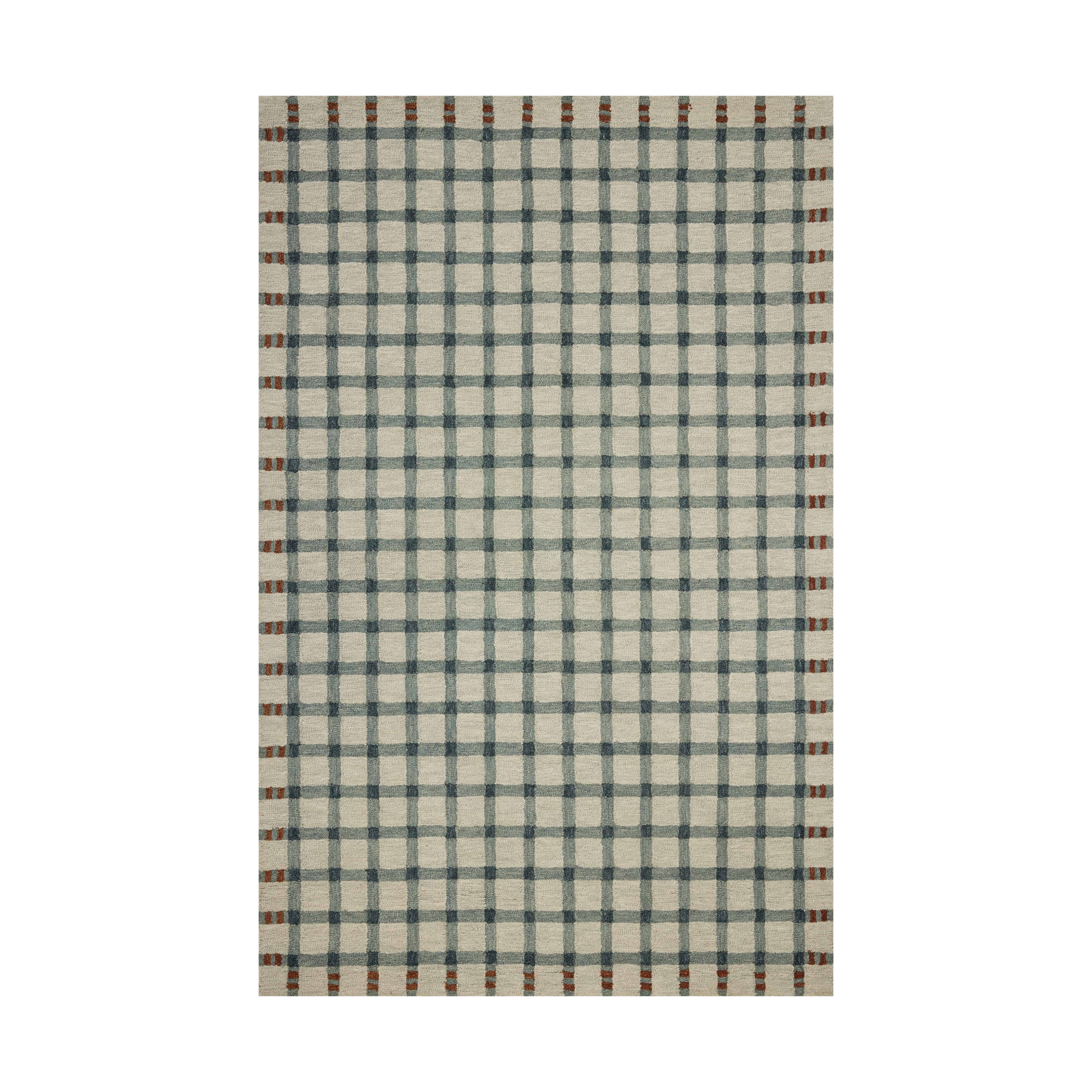 Magnolia Home by Joanna Gaines x Loloi Waylon Spa / Brick Rug RUGS - wool Loloi 18" x 18" sample