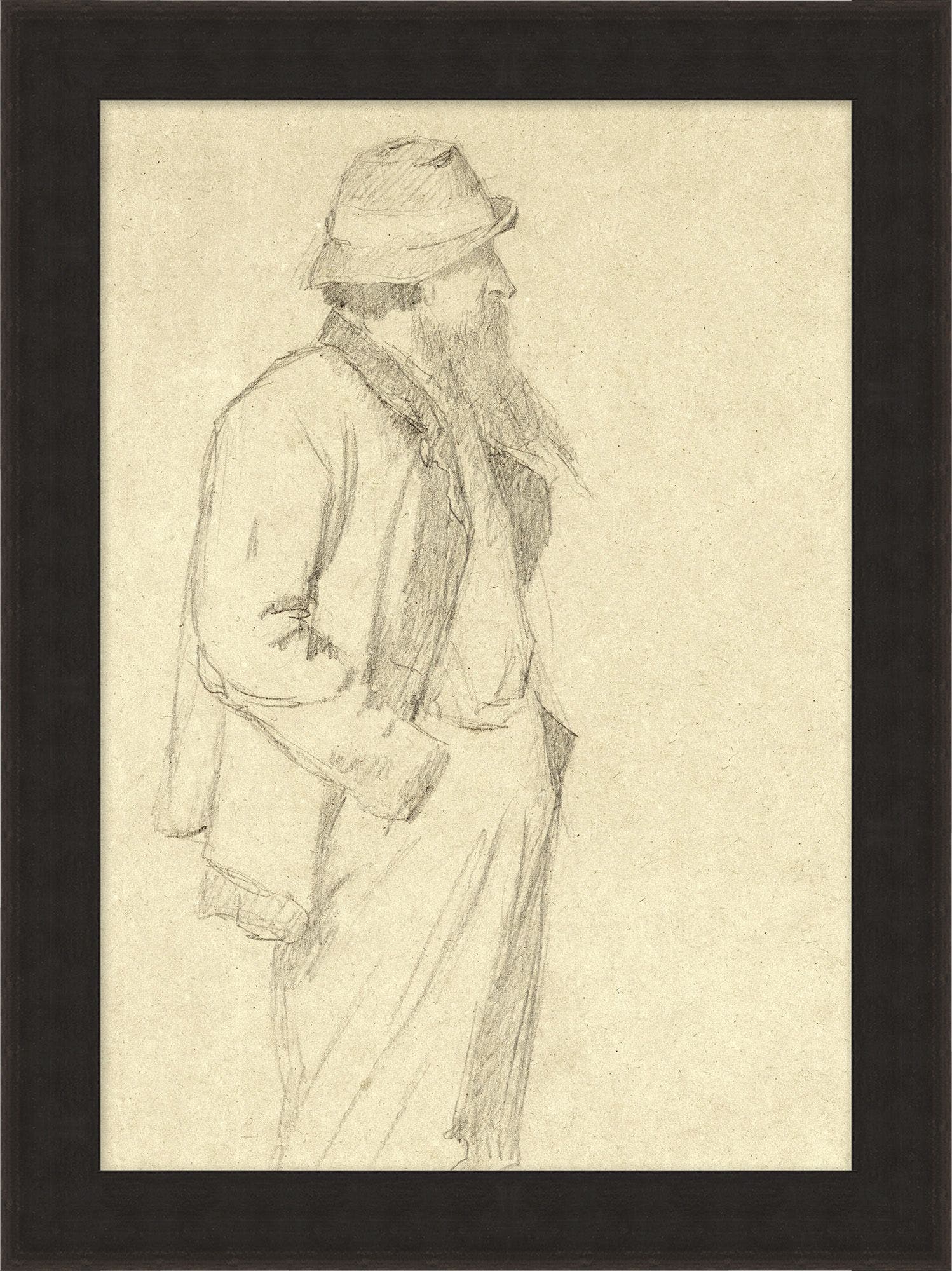 IN STORE - "Pondering Captain" Framed Art Print ARTWORK - in store Wendover Art Group
