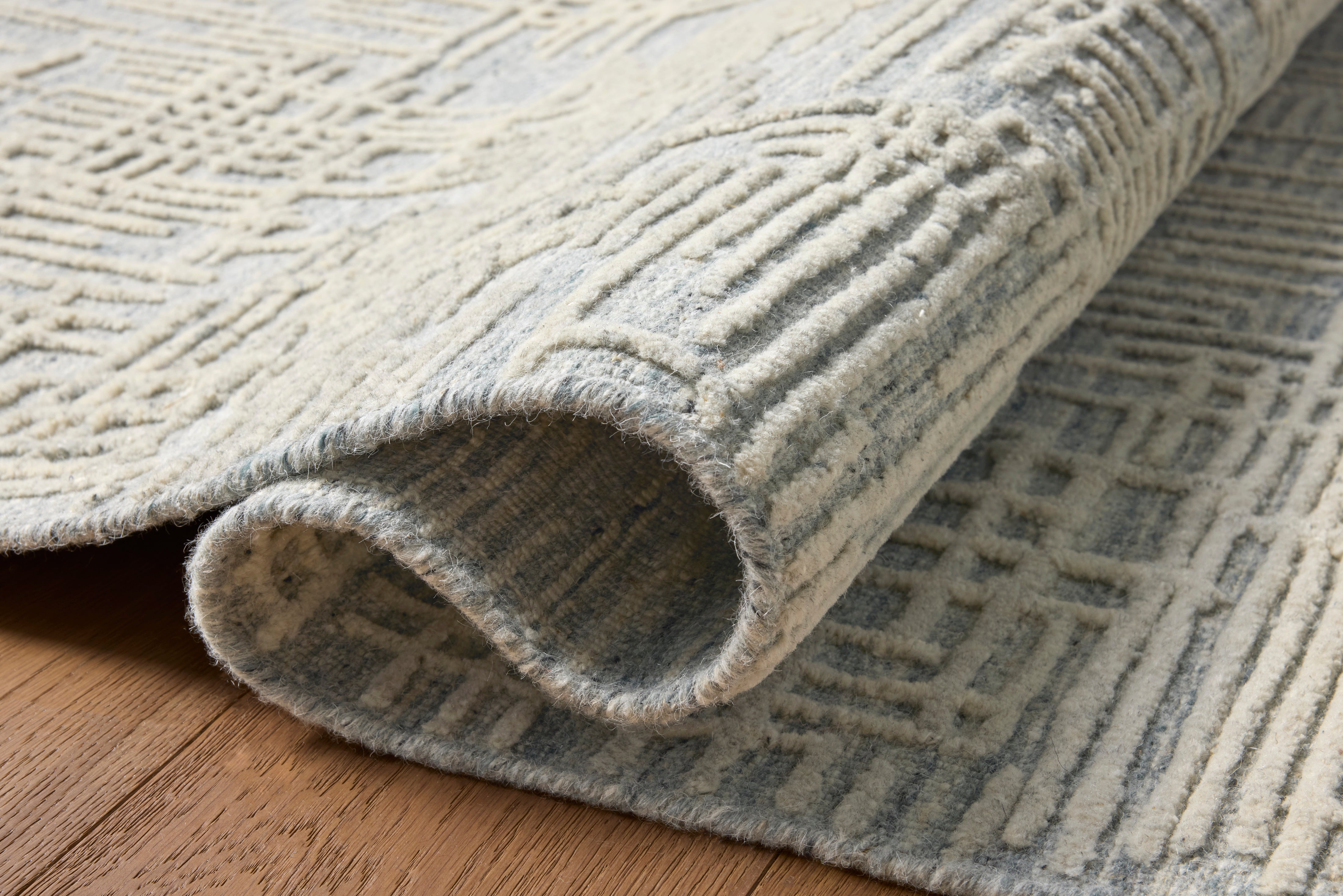 Loloi Woodriff Blue / Bone Rug RUGS - wool Loloi