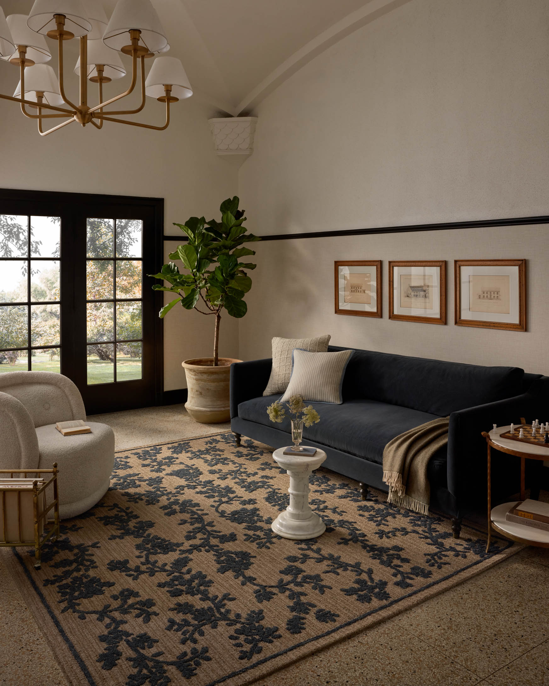 Magnolia Home x Loloi Winslet Latte / Navy Rug - Rug & Weave
