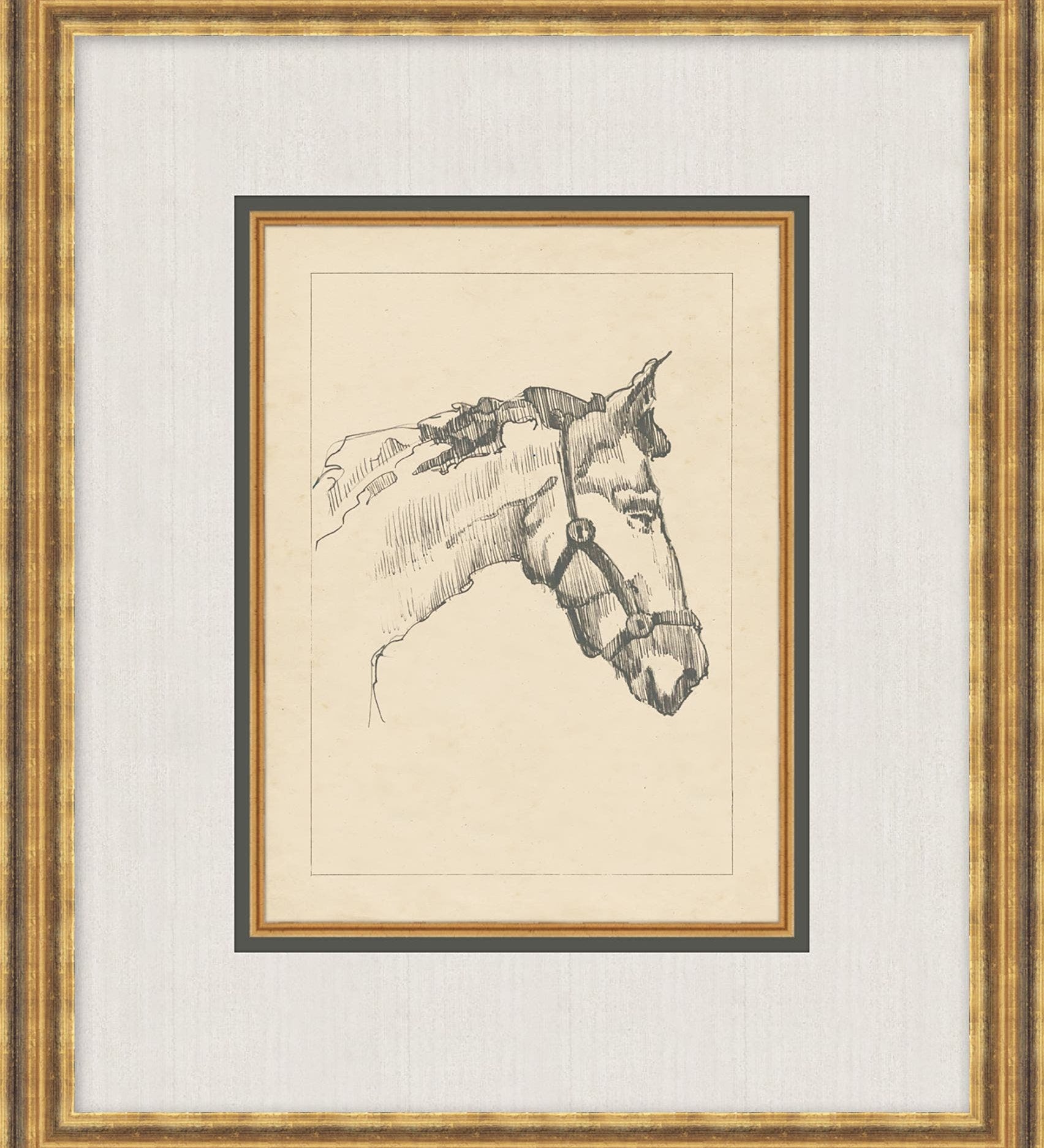 "Horse Sketch" Framed Art Print ARTWORK - framed art Wendover Art Group