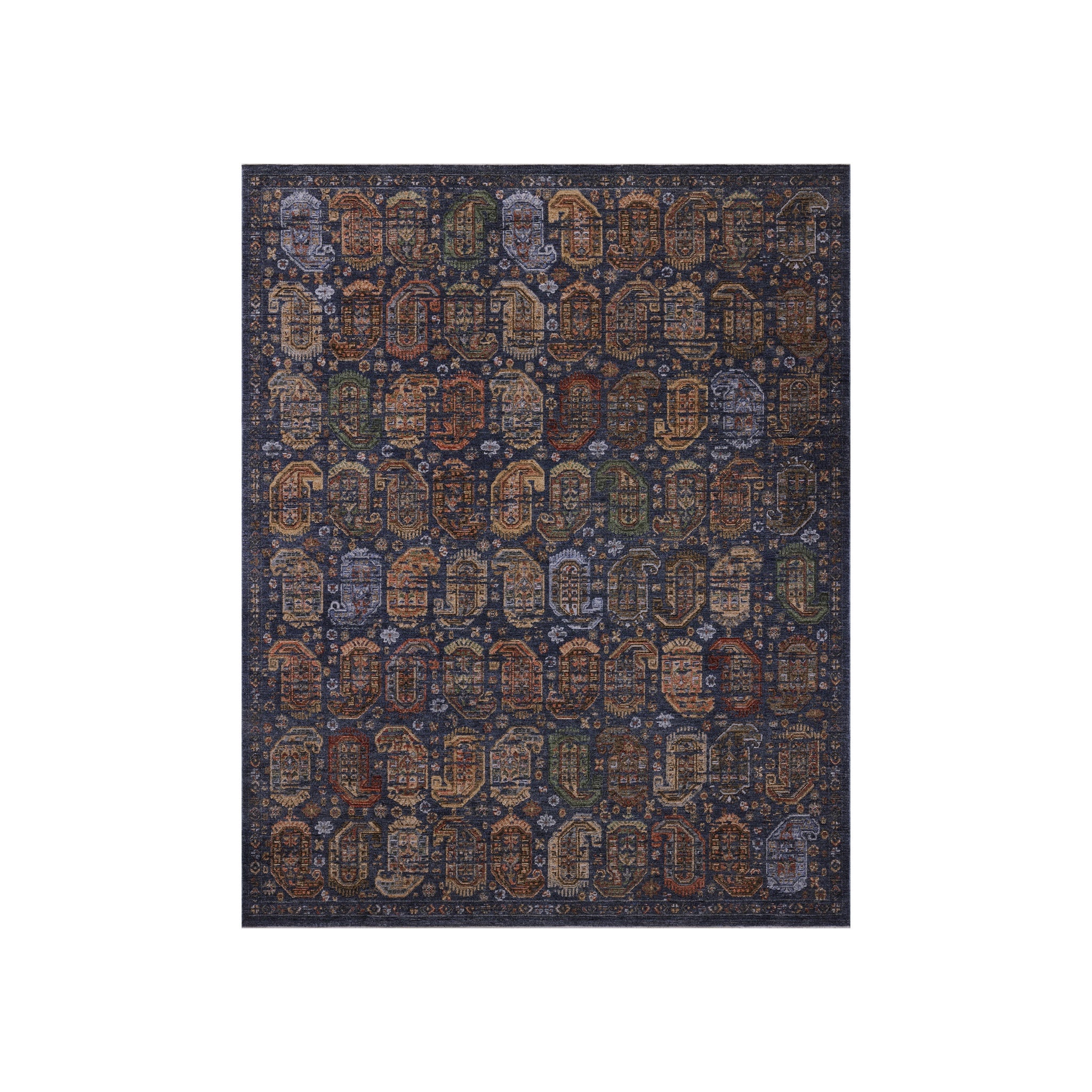Loloi Winchester Navy / Multi Rug RUGS - synthetic Loloi 18" x 18"