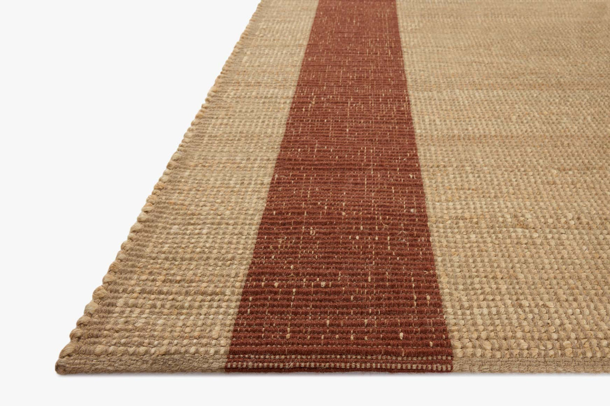 Leanne Ford x Loloi Weatherstaff Natural / Brick Rug RUGS - jute Loloi