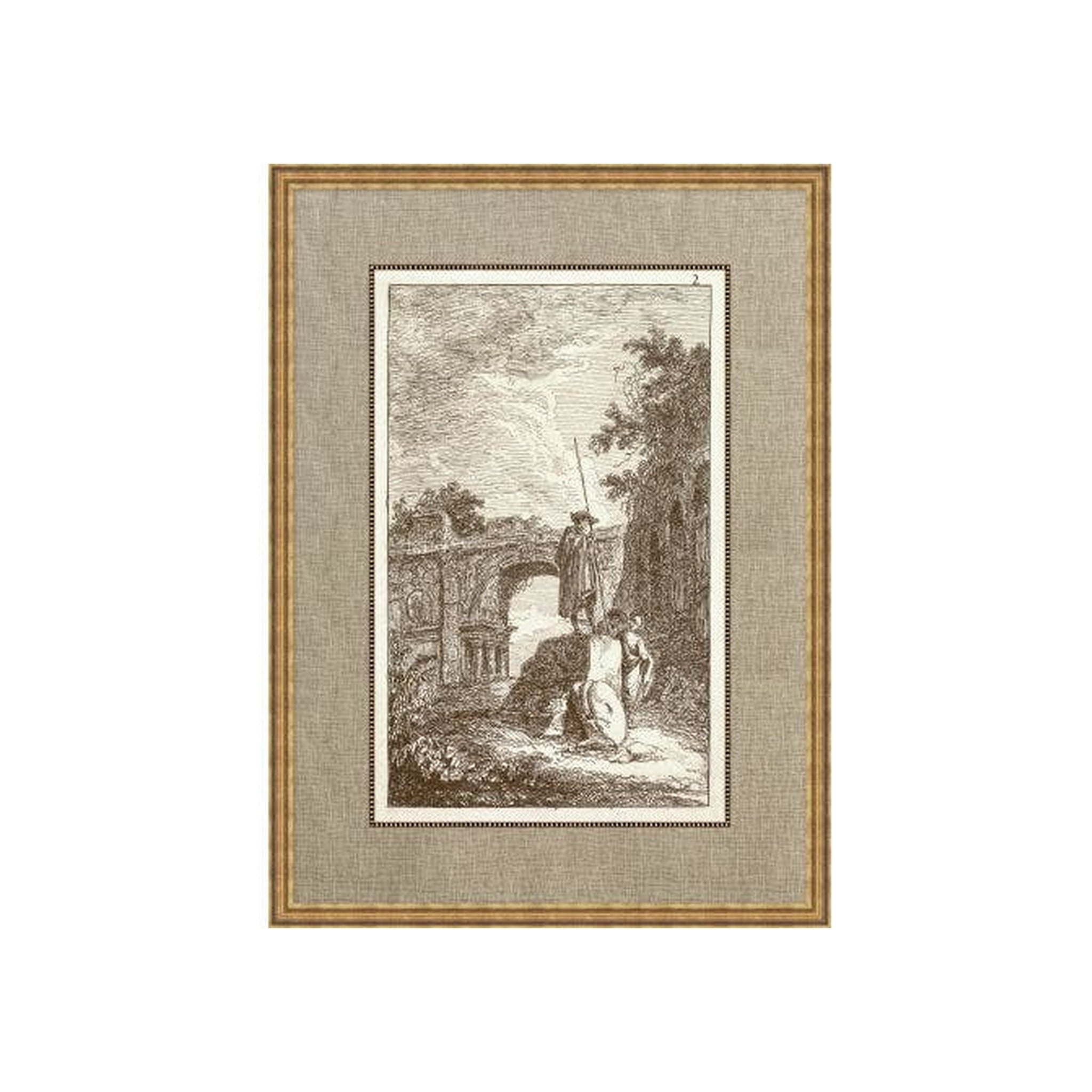 French Country Etching 2 ARTWORK - framed art Wendover Art Group